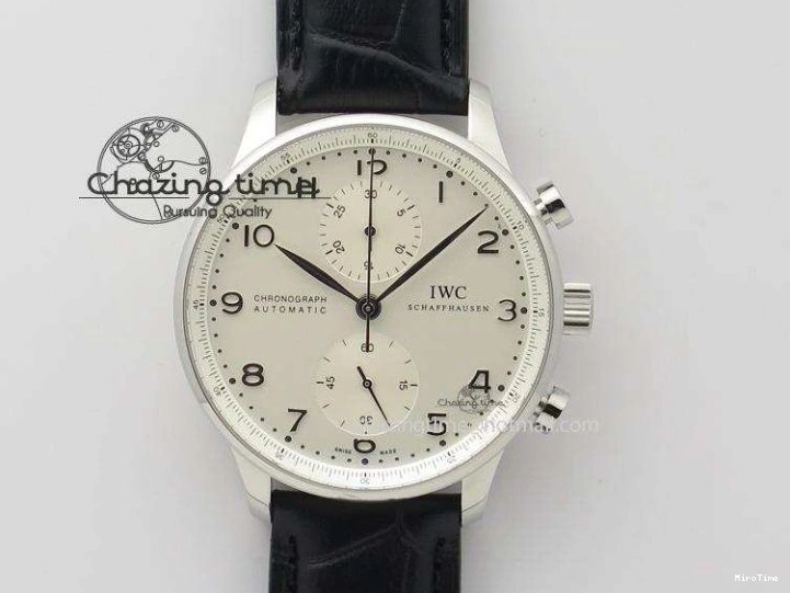 MIROTIME 0406 Portuguese Real PR IW500126 ZF 1:1 Best Edition Grey Red Dial On Black Leather Strap A52010 V Resilient 7333